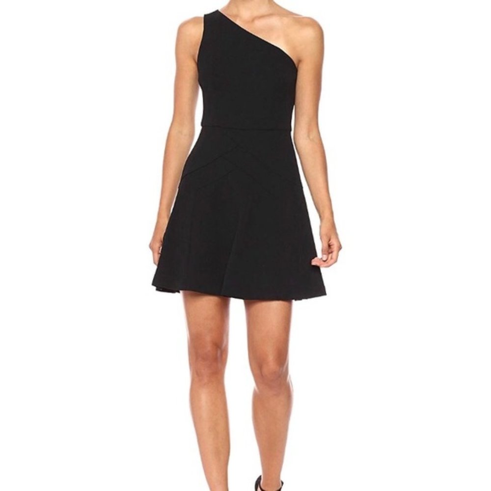 BCBG Black One Shoulder Dress